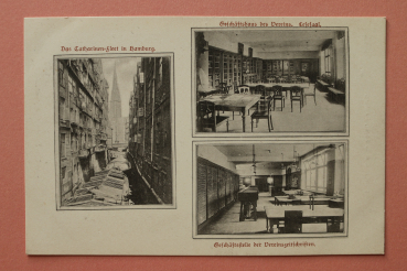Ansichtskarte AK Hamburg 1905-1915 Verein für Handlungs Commis Lesesaal Geschäftsstelle Catharinen Fleet Architektur Ortsansicht